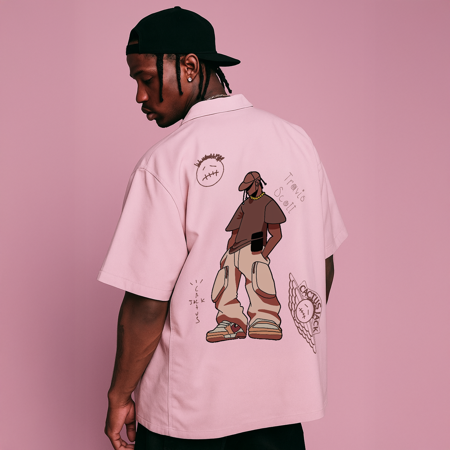 Travis Scott Pink Shirt