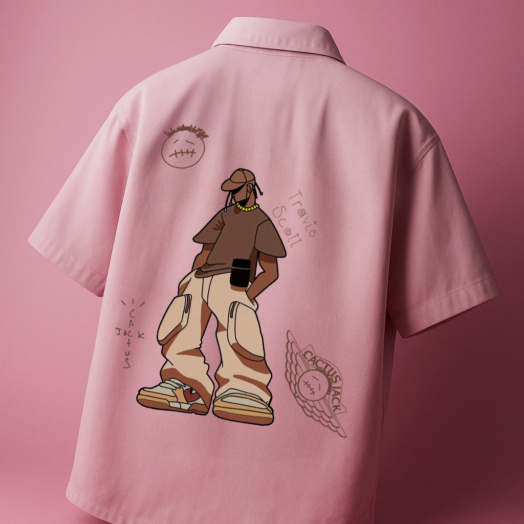 Travis Scott Pink Shirt