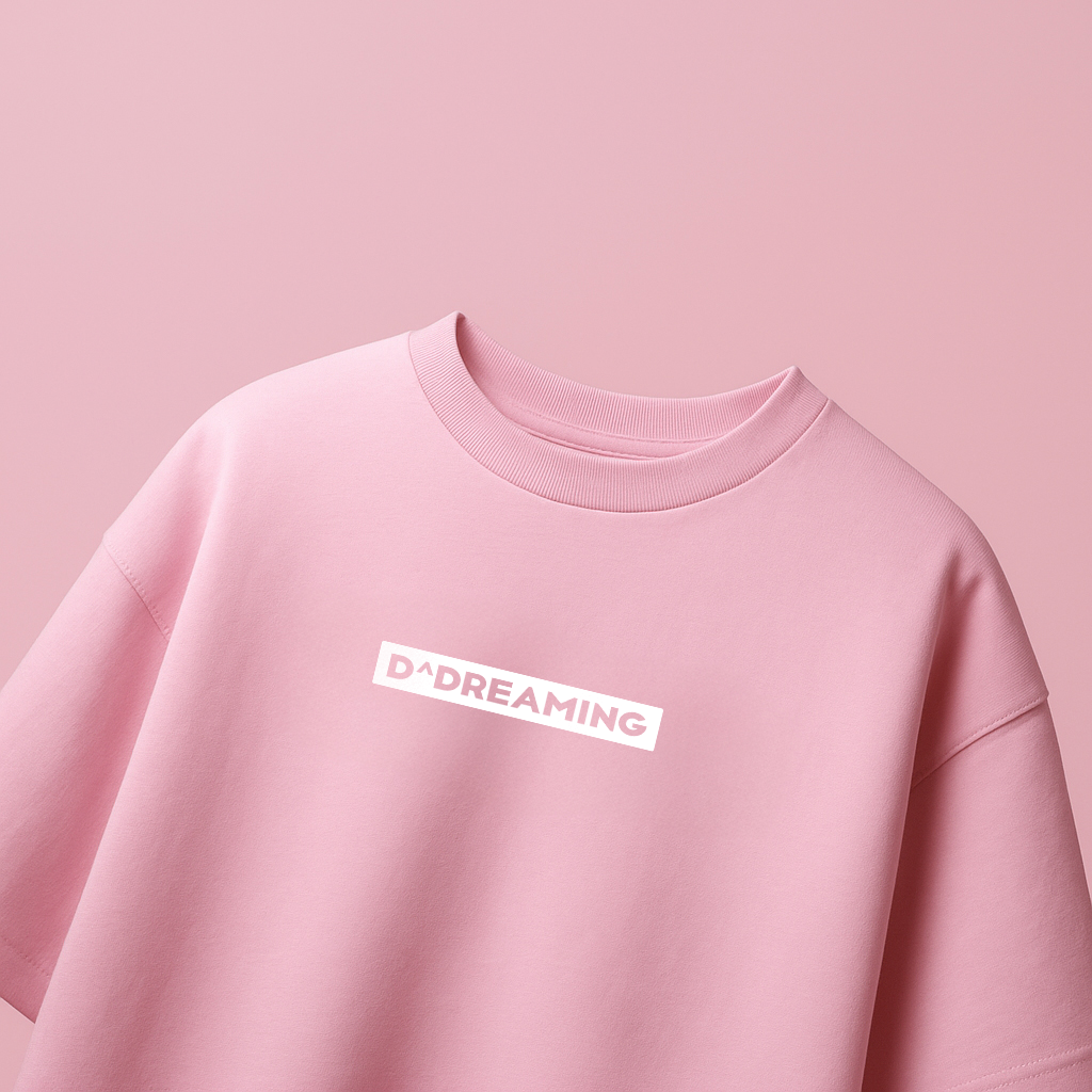 Face Lines - Pink Oversized T-Shirt