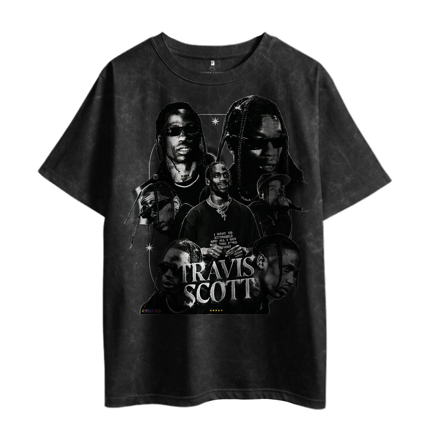 Travis Acid Black Oversized T-Shirt