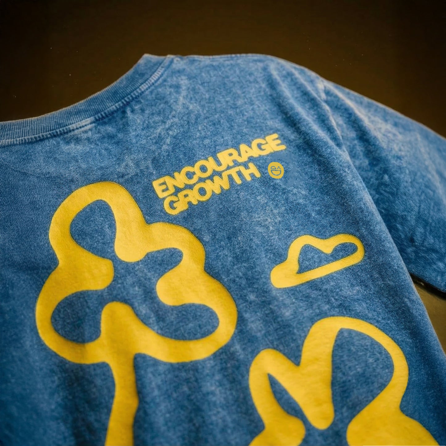 Encourage Growth Denim Wash - Oversized T-Shirt