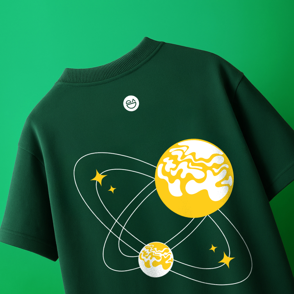 Dreaming on the Walk - Green Oversized T-Shirt