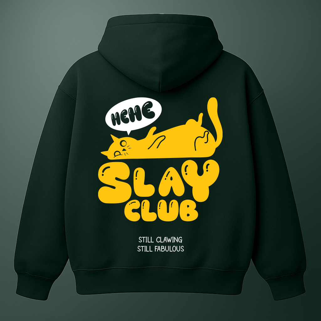 Slay Club Green Oversized Hoodie