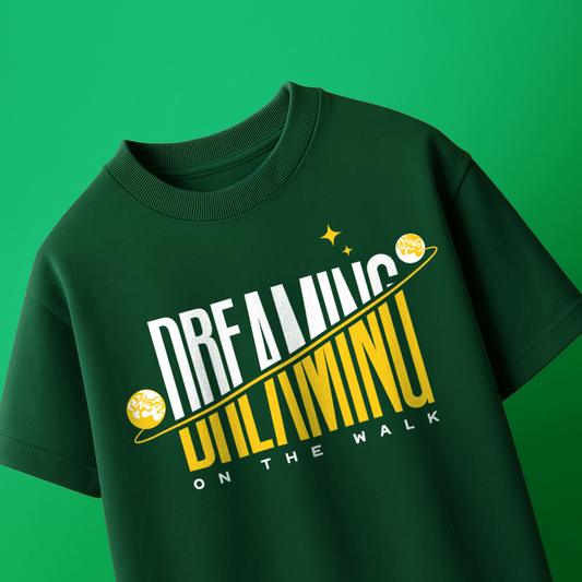 Dreaming on the Walk - Green Oversized T-Shirt