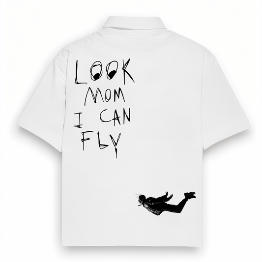 Look mom I can fly x Travis Scott White Shirt