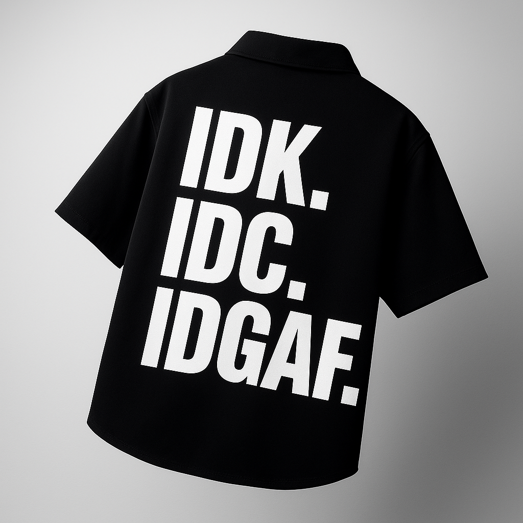 IDK IDC IDGAF [Glow in the Dark] Shirt
